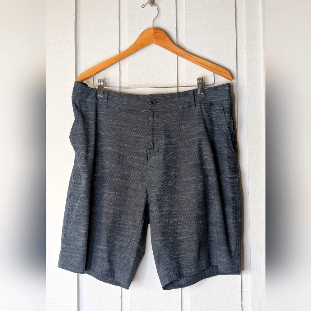 AFICO 365 Hybrid Chino Fishing Shorts Carcoal 9 Inch Inseam Men Size 36